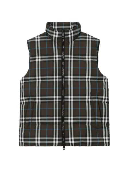 Vestă Burberry în carouri maro