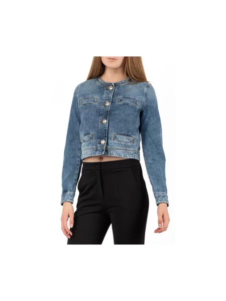 Kurtka jeansowa Pinko niebieska