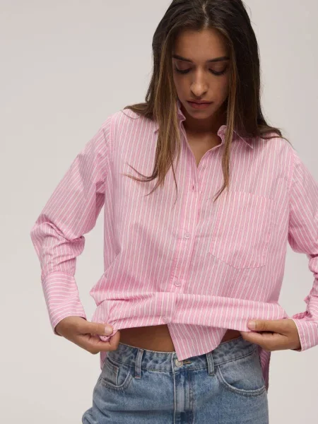 Сорочка DIVERSE Awak бавовна/поліестер рожевий