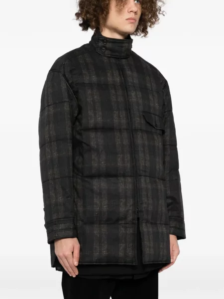 Geacă Yohji Yamamoto în carouri maro