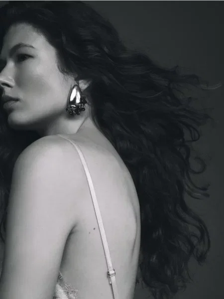 Серьги Reserved с камнями коричневые