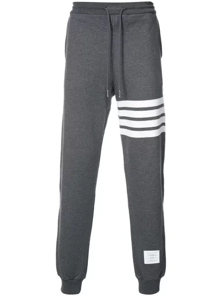Pantaloni Thom Browne din jerseu gri