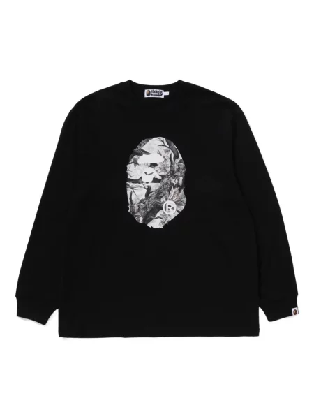 Tricou A Bathing Ape® cu imagine lung negru