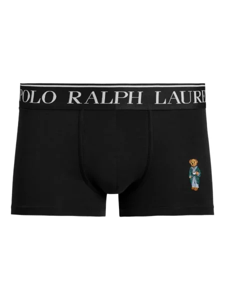 Ленена тениска Polo Ralph Lauren бродирана черно