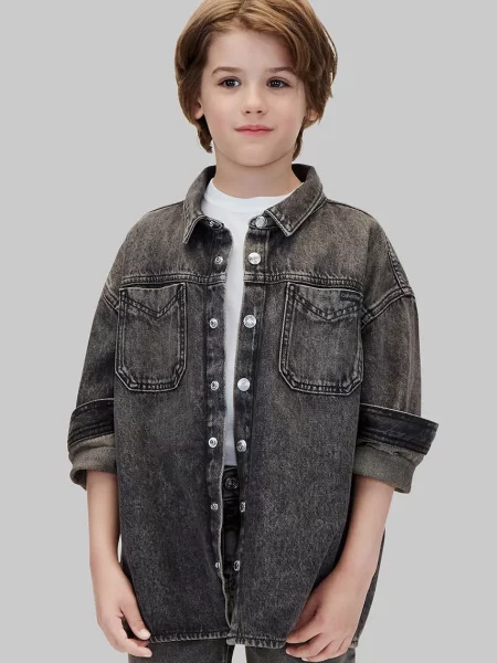 Calvin Klein Jeans cămașă pentru copii din negru