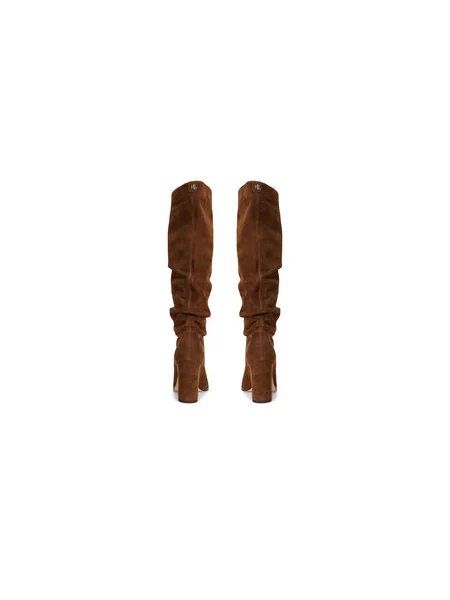 Ilgaauliai batai Lauren Ralph Lauren ruda