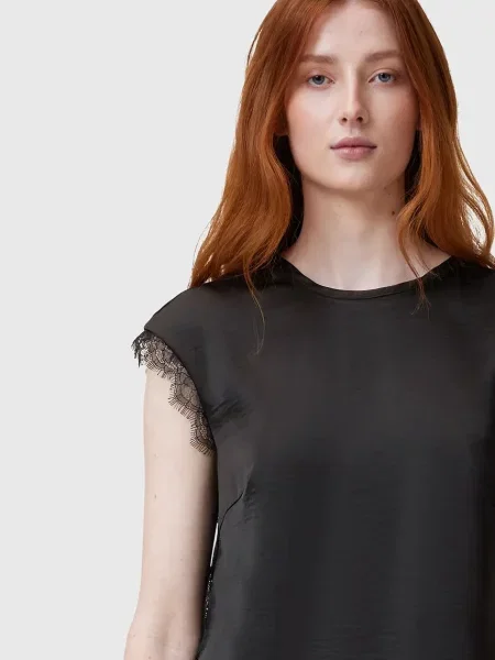 Сукня AllSaints LYRA midi пряма чорний