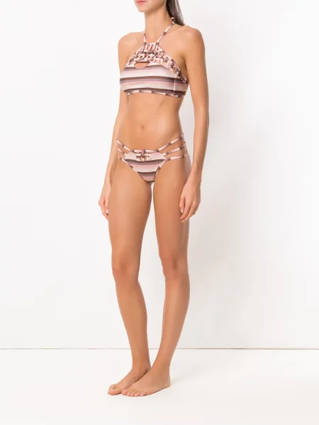 Bikini Amir Slama w paski brązowy