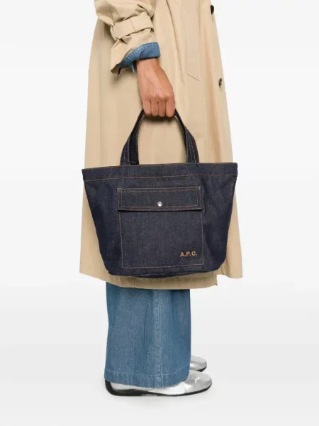 Shopper torbica A.p.c. s vezom plava
