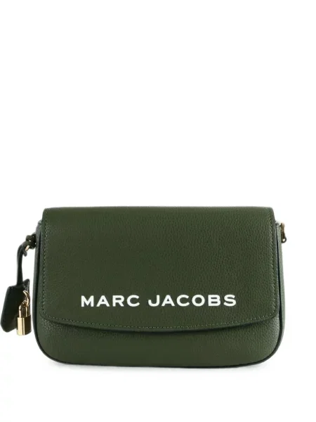 Geantă plic Marc Jacobs din piele cu imagine verde