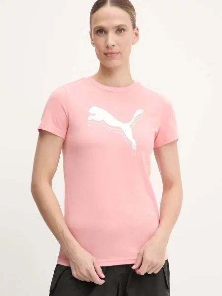 Тениска Puma дамска оранжево розово
