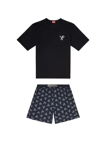 Pijamale Diesel cu imagine negru
