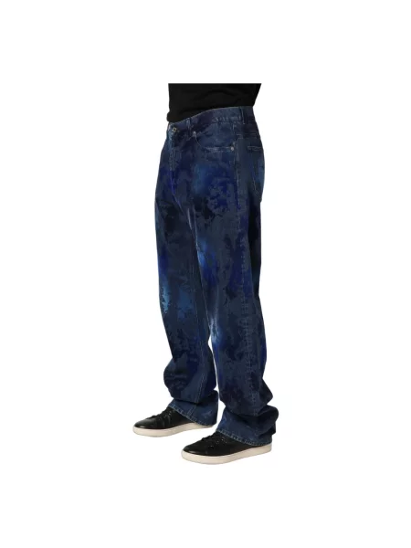 Jeansy straight leg Dolce And Gabbana niebieskie