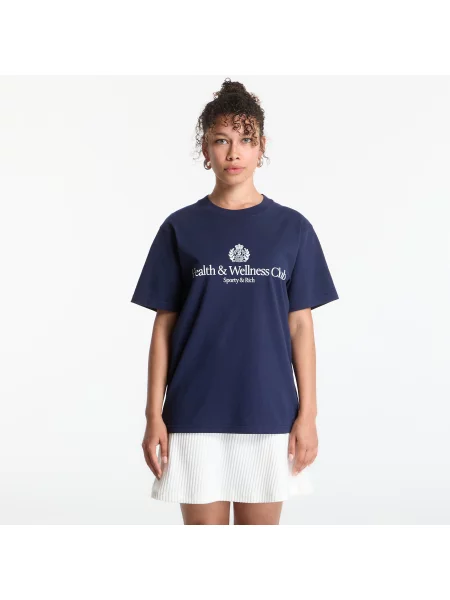 T-shirt Sporty & Rich H&W Crest Tshirt UNISEX Dark Navy L granatowa