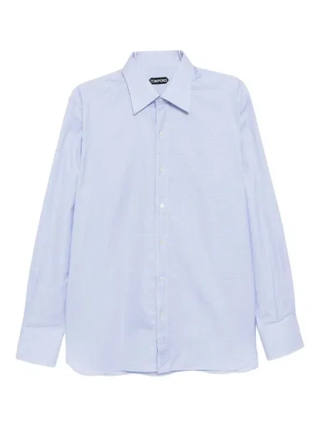 Kostkovaná košile Tom Ford modrá