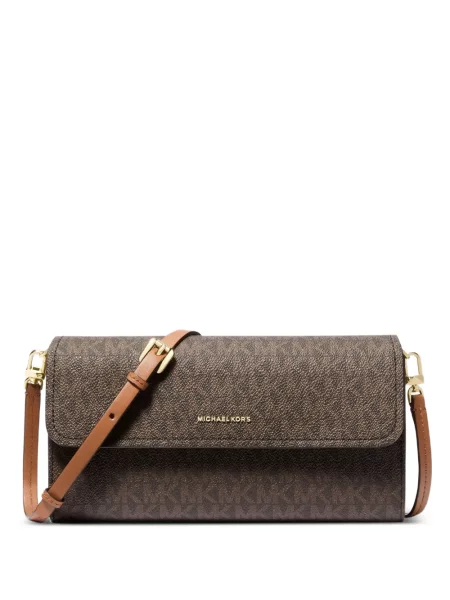 Virágos szandál Michael Michael Kors autogrammal fekete