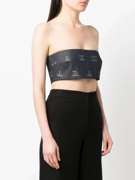 Top Max Mara din jacard albastru