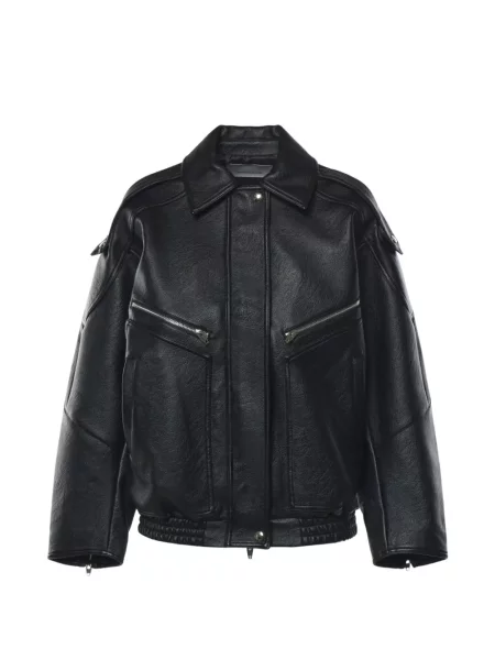 Geanta de piele The Frankie Shop negru