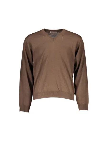 Sweter Romeo Gigli wełniany brązowy