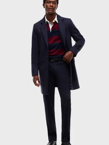 Шерстяное пальто Tommy Hilfiger синее