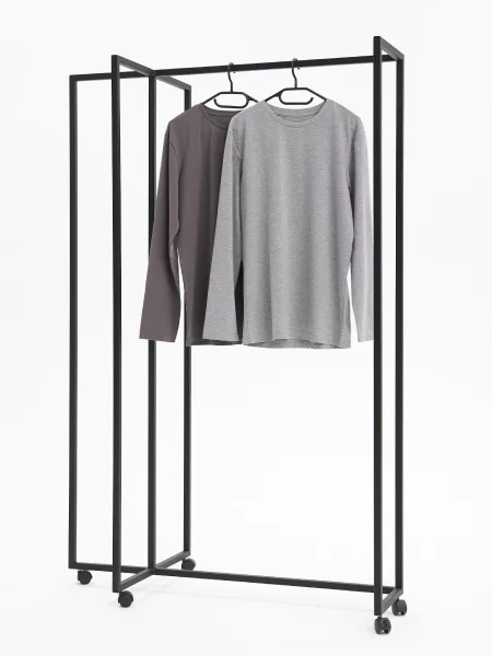Меланжевый лонгслив Handy Wear серый