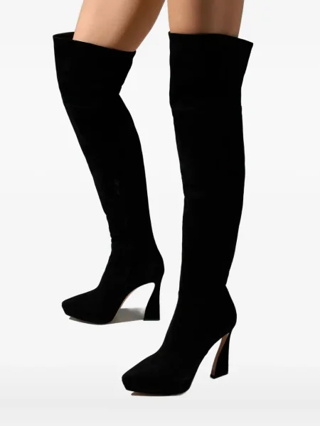 Botine Gianvito Rossi din piele de căprioară negru