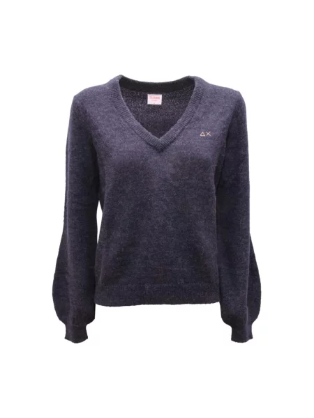 Sweter Sun68 wełniany niebieski