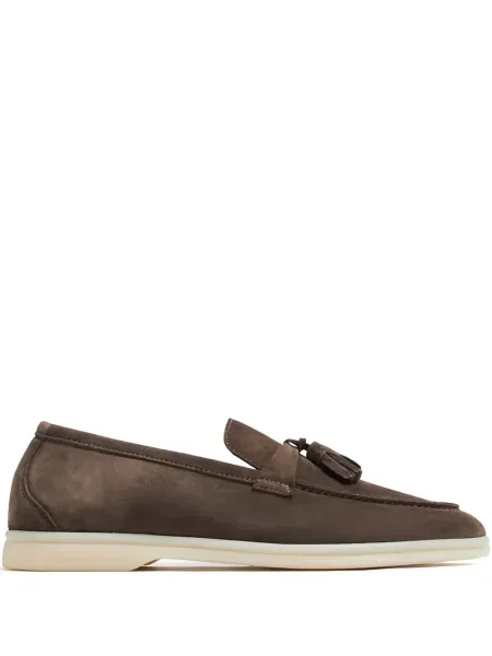 Pantofi loafer Scarosso din piele de căprioară maro