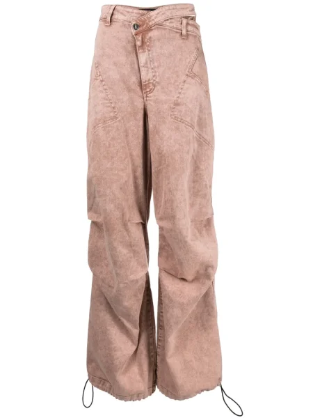 Jeansy Andreadamo asymetryczne różowe