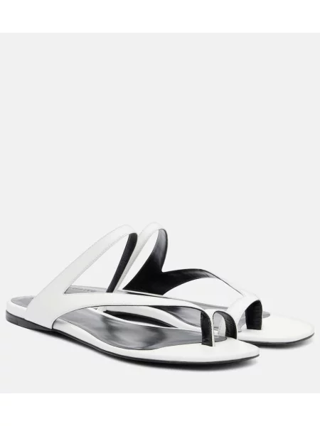 Sandale Khaite din piele alb