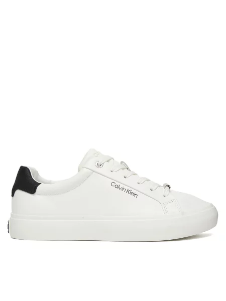 Laisvalaikio batai Calvin Klein Vulc Lace Up Lth/Moire Bt balta