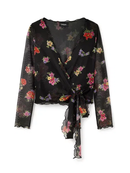 Desigual Tricou galben / roz negru