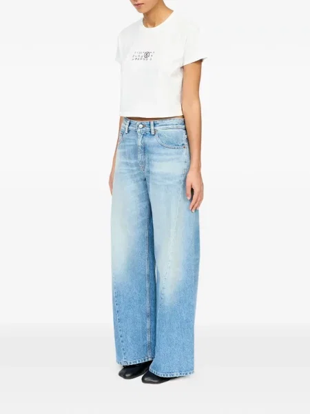 Široké džíny Mm6 Maison Margiela modré