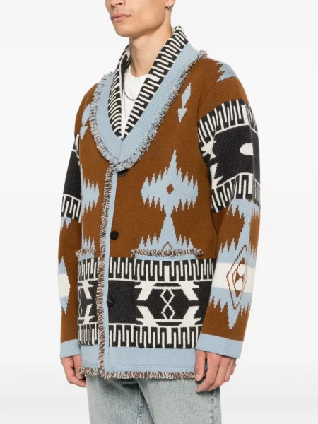 Cardigan Alanui cu franjuri maro