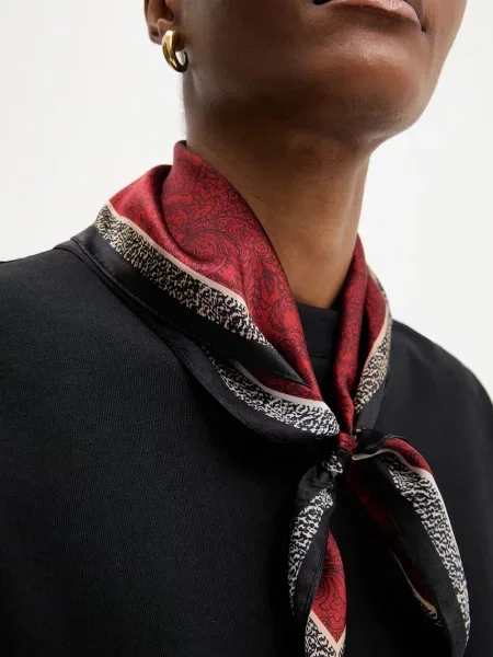 Svilena marama Answear.LAB iz kolekcije Unscripted crvena