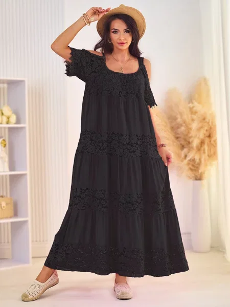 Sukienka midi Resti do kolan czarna