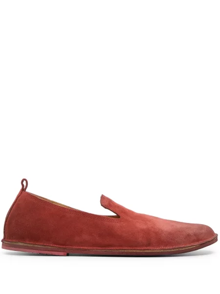 Pantofi loafer Marsell din piele de căprioară roșu