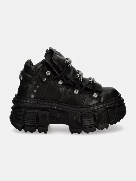 Шкіряні кросівки New Rock CRUST NEGRO + TANK CASCO NEGRO чорний