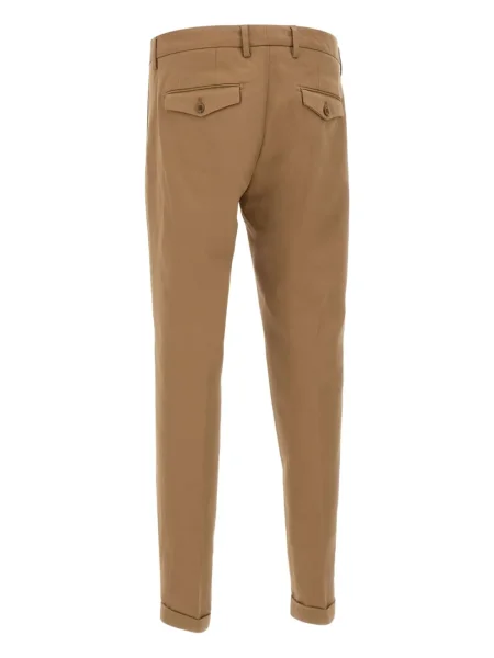 Pantaloni Myths plisate maro