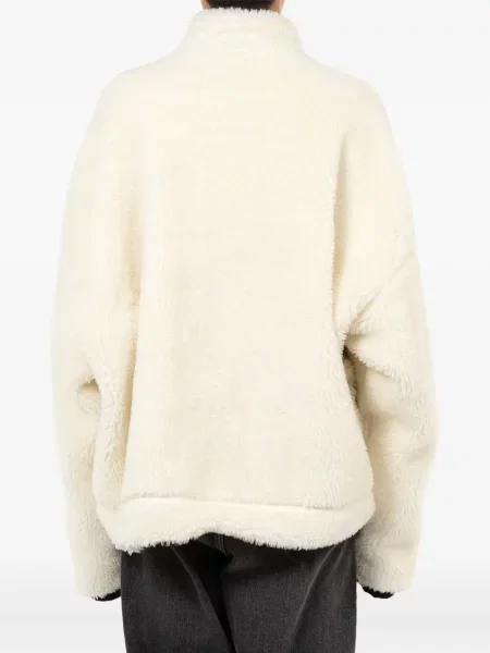 Geacă Maison Mihara Yasuhiro din fleece alb