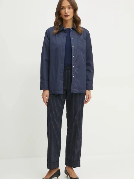 Штани MAX&Co. прямі висока посадка синій