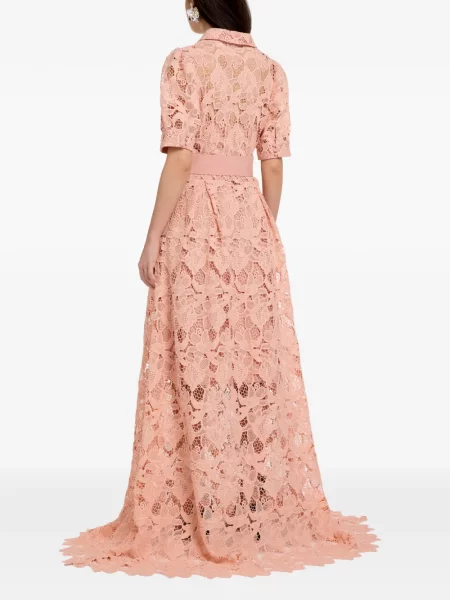 Maxi rochie maxi Vasiliki din dantelă de costum roz