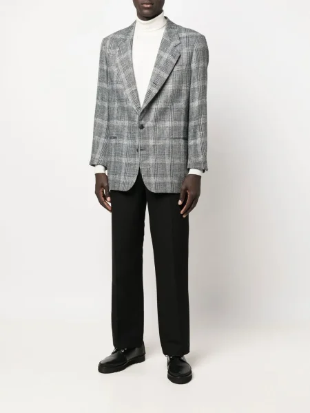 Kostkovaná bunda Pierre Cardin Pre-owned černá