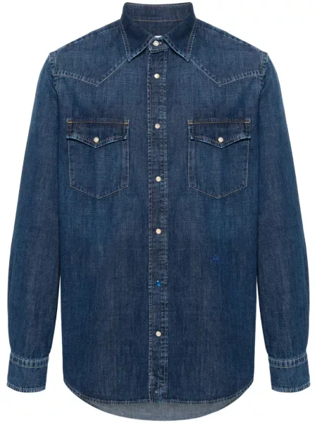 Риза Jacob Cohën бродирана синьо