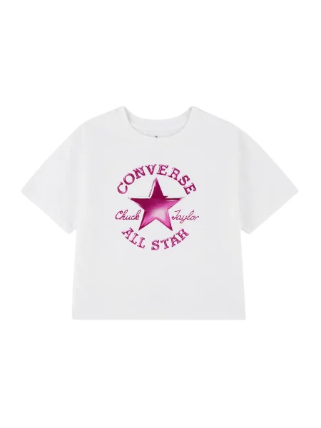 CONVERSE Tricou roz alb