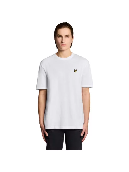 Tricou Lyle & Scott din jacard alb