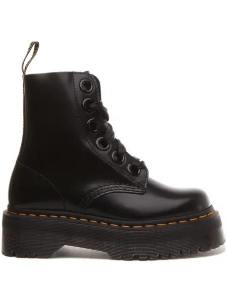 Buty do kostki Dr. Martens skórzane na platformie czarne