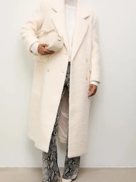 Answear.LAB płaszcz wełniany beżowy