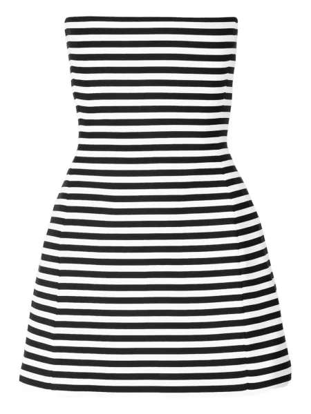 Rochie Ioana Ciolacu cu dungi de costum alb