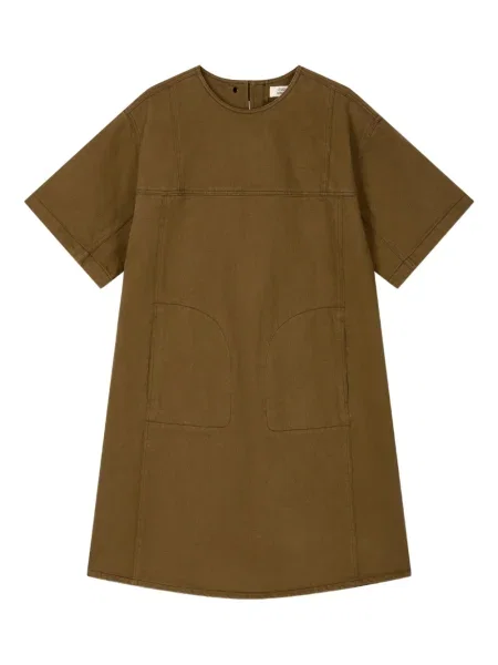 Rochie Studio Tomboy din țesătură twill de costum maro